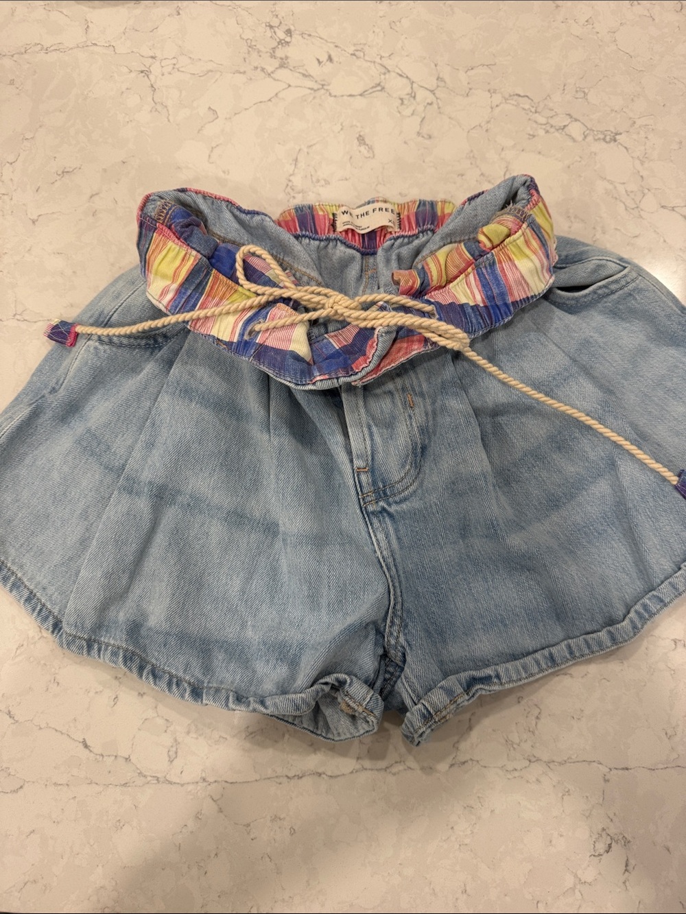 Free People Clark Pleated Denim Shorts by We the Free